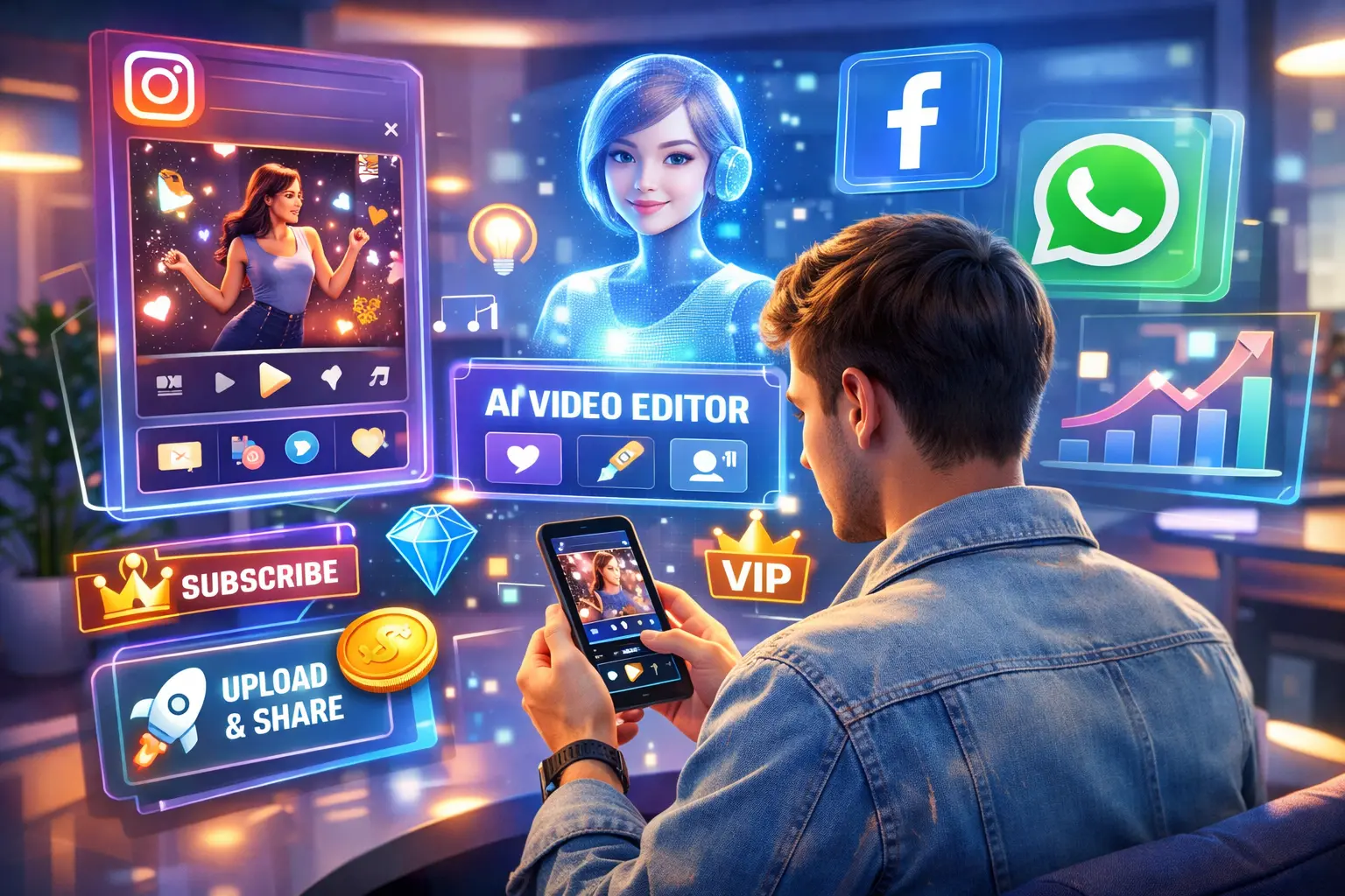 Meta testa assinatura premium com IA Manus e Vibes para transformar redes sociais em plataforma de produtividade e criação