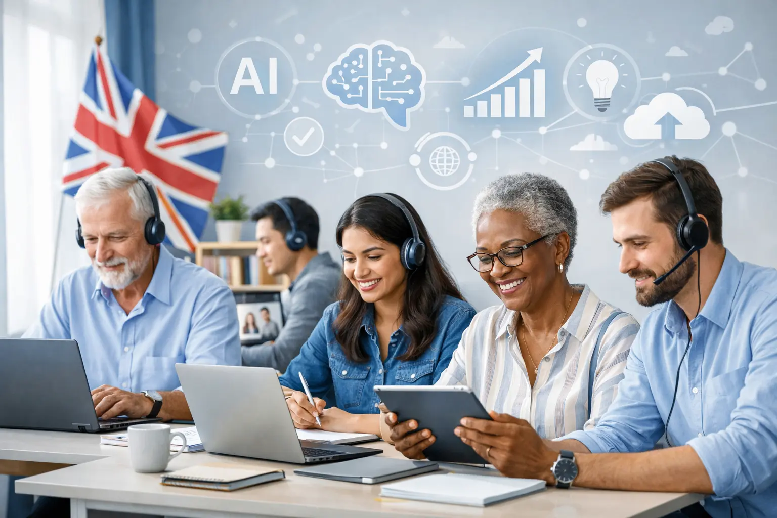 Reino Unido lança cursos gratuitos de IA para todos os adultos e mira capacitar 10 milhões de trabalhadores em 10 anos