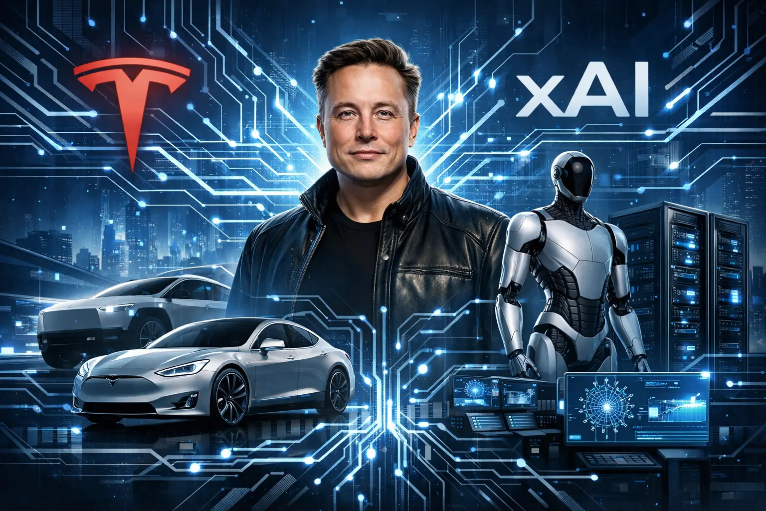 Tesla investe US$ 2 bilhões na xAI e aprofunda aposta em inteligência artificial e robótica