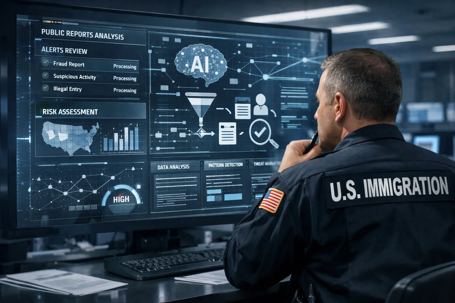 IA passa a apoiar a fiscalização migratória nos EUA e levanta debate sobre limites e direitos