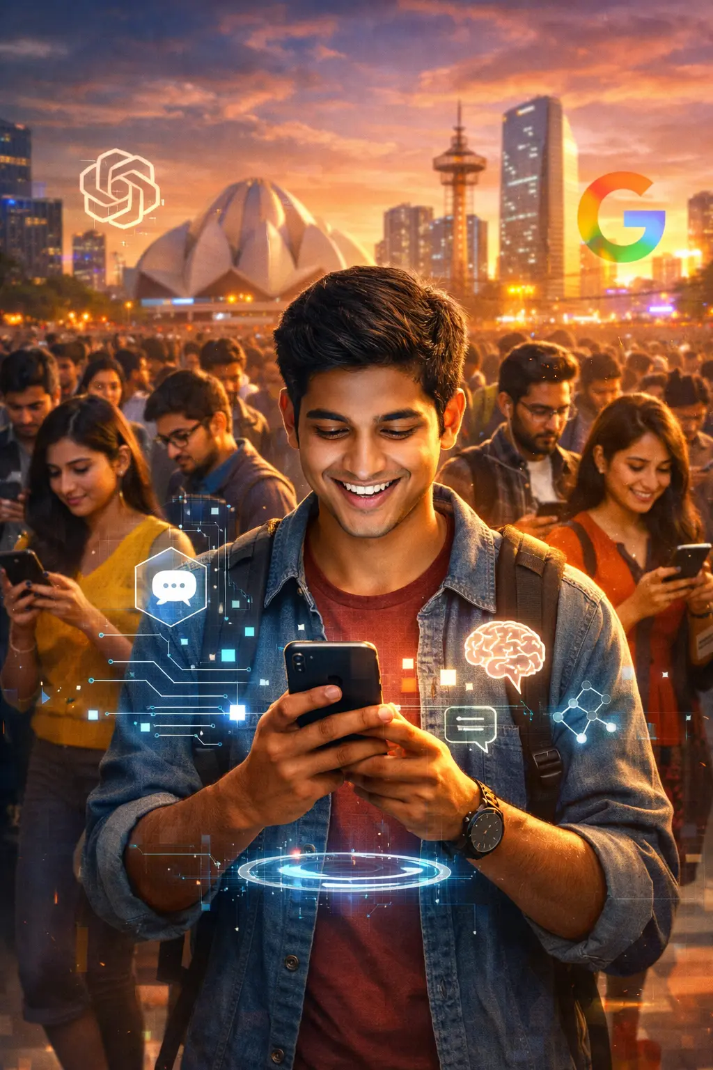 Índia vira o 2º maior mercado do ChatGPT com 100 milhões de usuários semanais e acirra disputa com Google Gemini