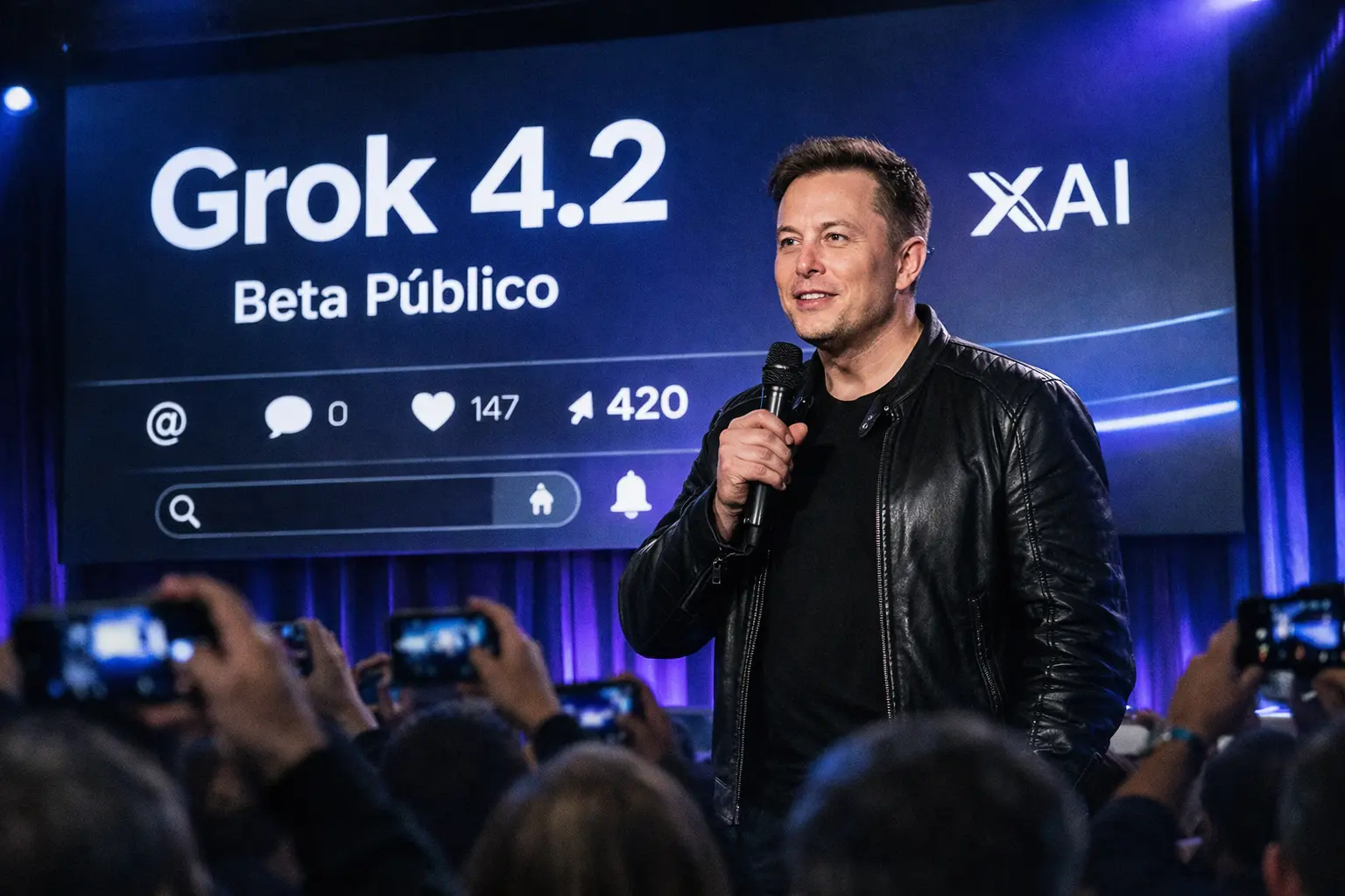 Elon Musk lança Grok 4.2 em beta público no X com novo recurso de aprendizado rápido