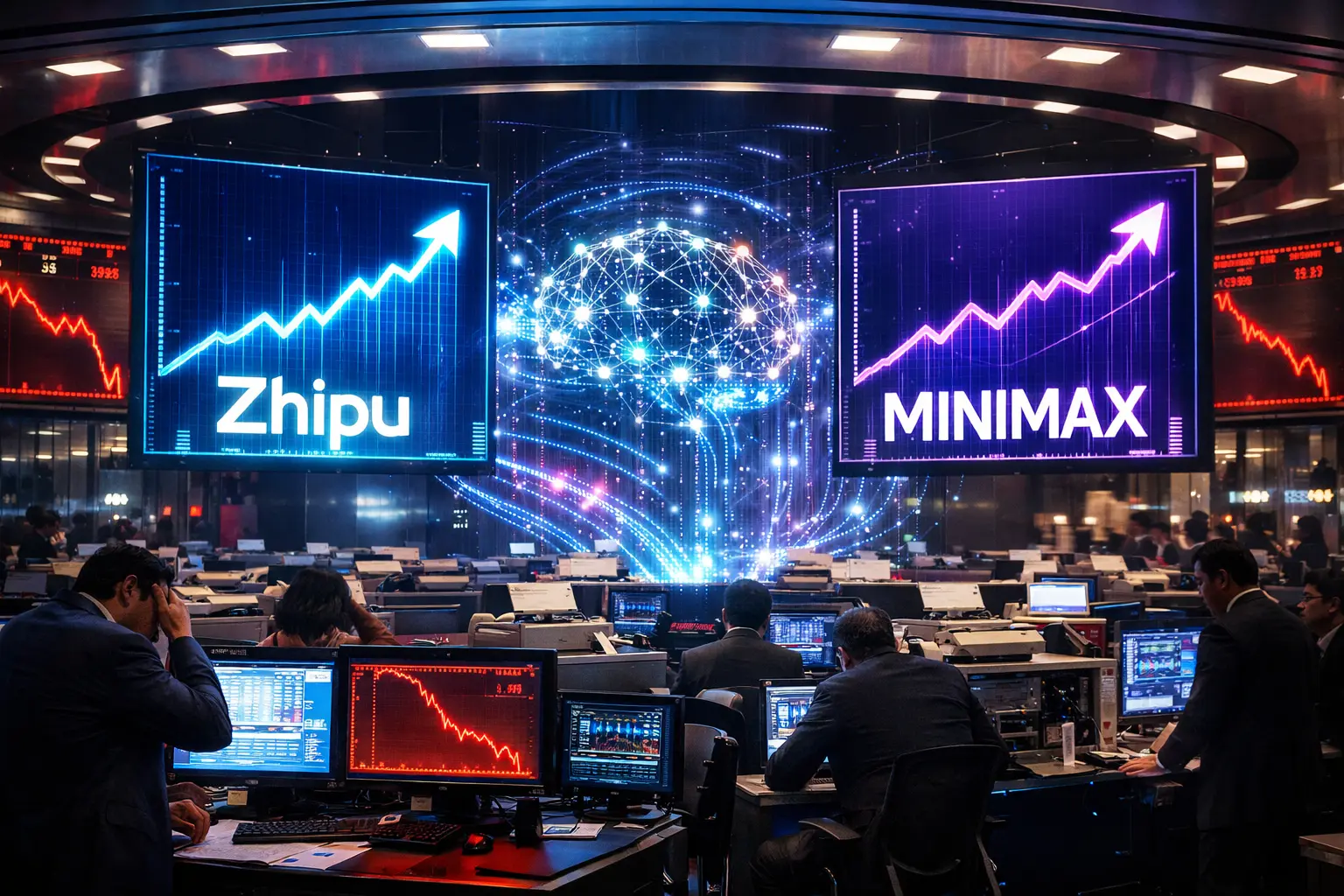 Zhipu e MINIMAX disparam em Hong Kong e lideram alta do setor de grandes modelos de IA no Ano do Cavalo