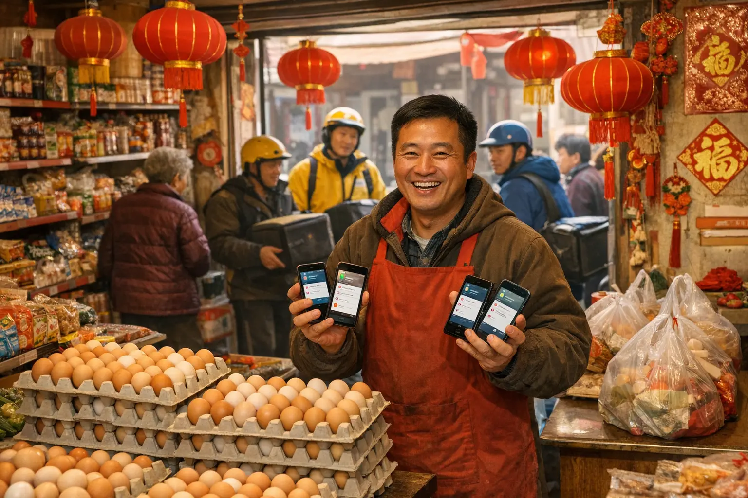 De 20 a 1.300 pedidos por dia: como a IA Qwen virou o “Deus da Fortuna” de uma mercearia no interior da China