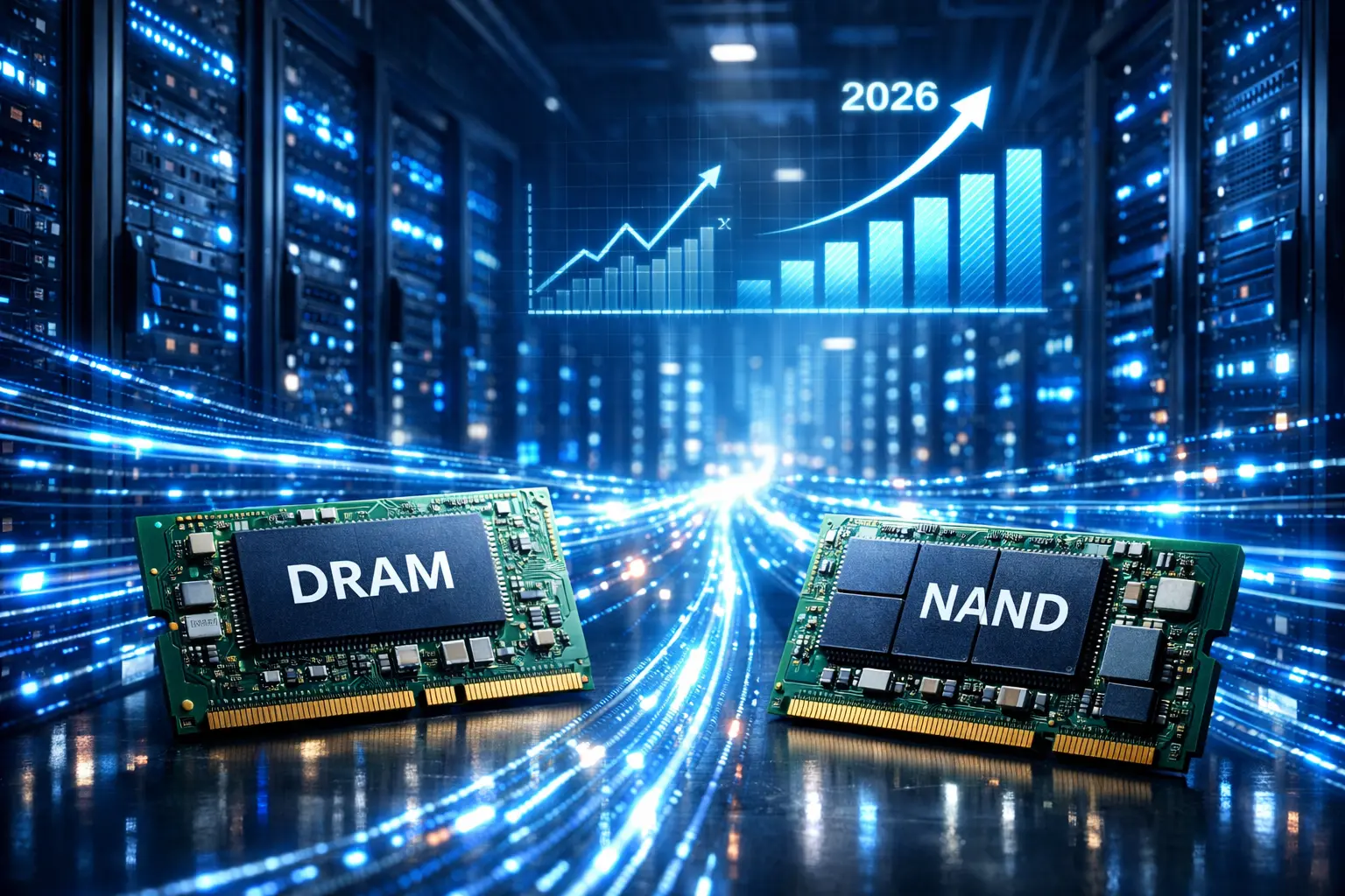 IA Impulsiona Alta no Mercado Global de Memória e Preços Devem Subir Até 2026