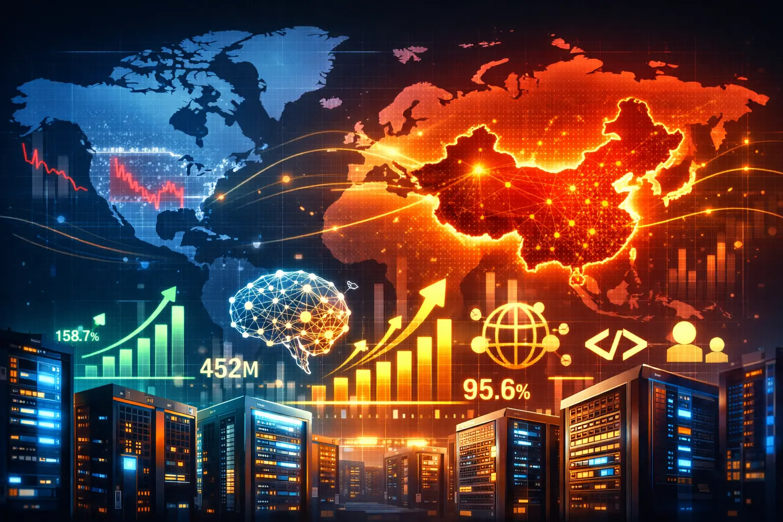 China Supera os EUA em Uso Global de IA: A Ascensão dos Modelos de Código Aberto