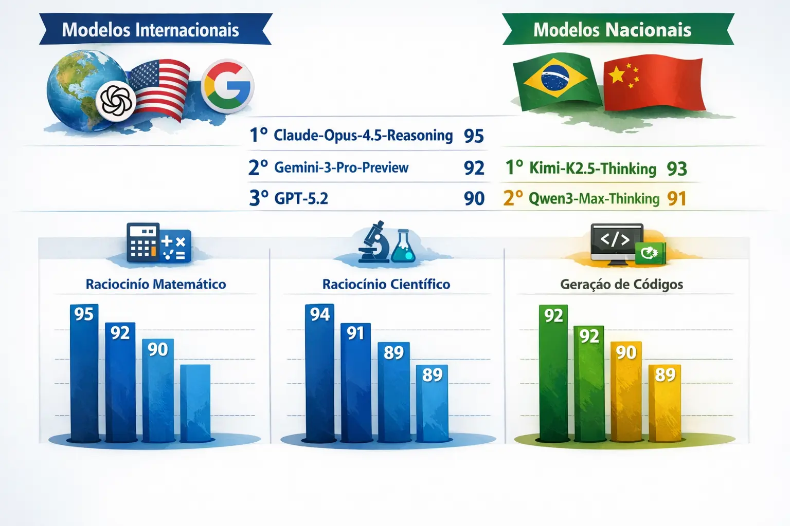 SuperCLUE 2025: modelos internacionais lideram ranking de IA, mas modelos nacionais ganham destaque e viram concorrentes reais