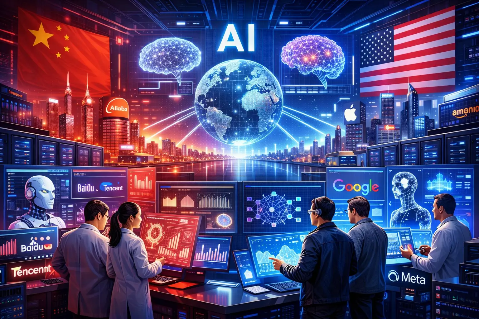 Corrida global da IA acelera: China reduz distância dos EUA e gigantes da internet impulsionam aplicações comerciais