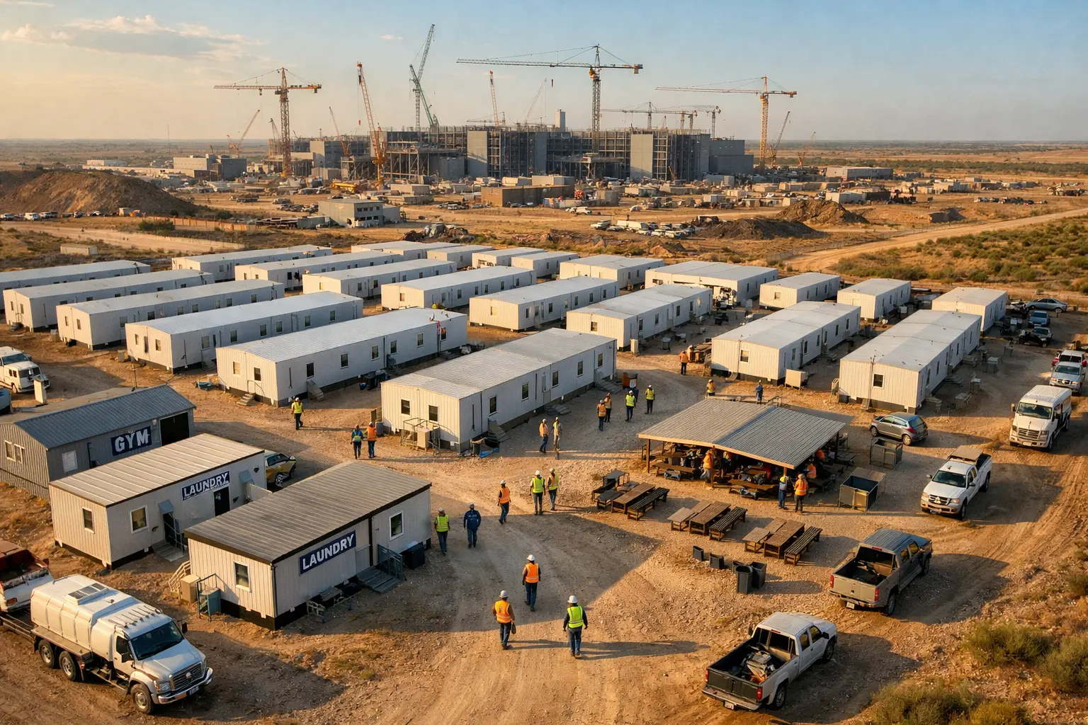 Corrida por data centers de IA nos EUA cria “cidades temporárias” para milhares de trabalhadores e levanta debates sobre condições e direitos