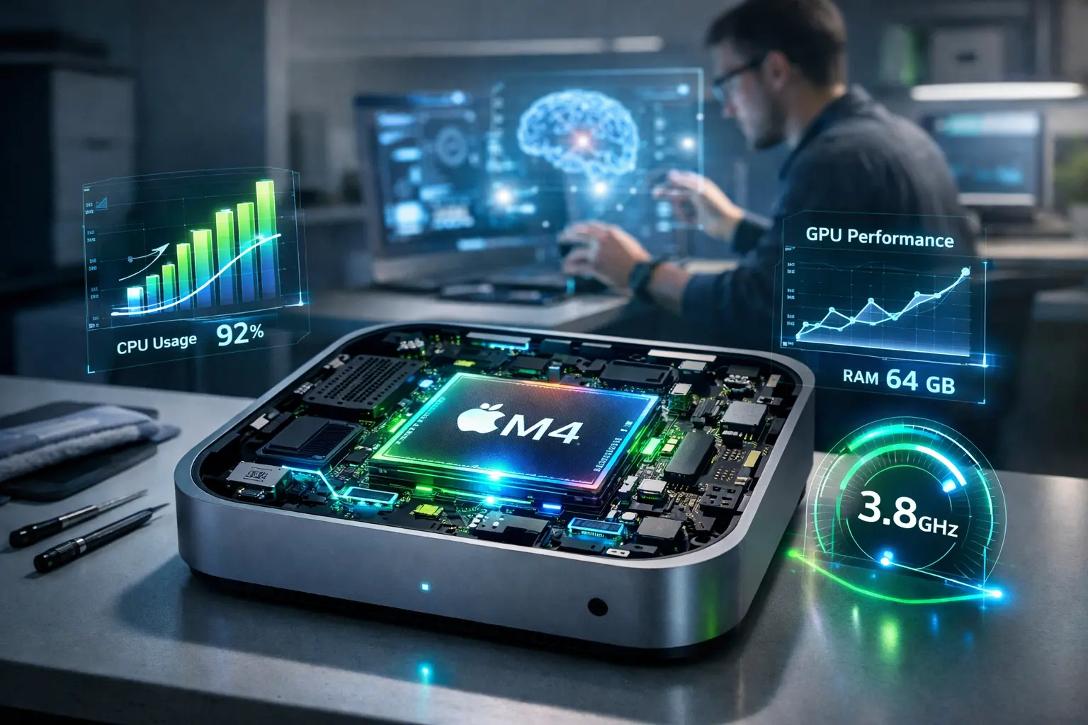 Mac mini se torna supercomputador: engenheiros desbloqueiam poder total do chip M4 para IA