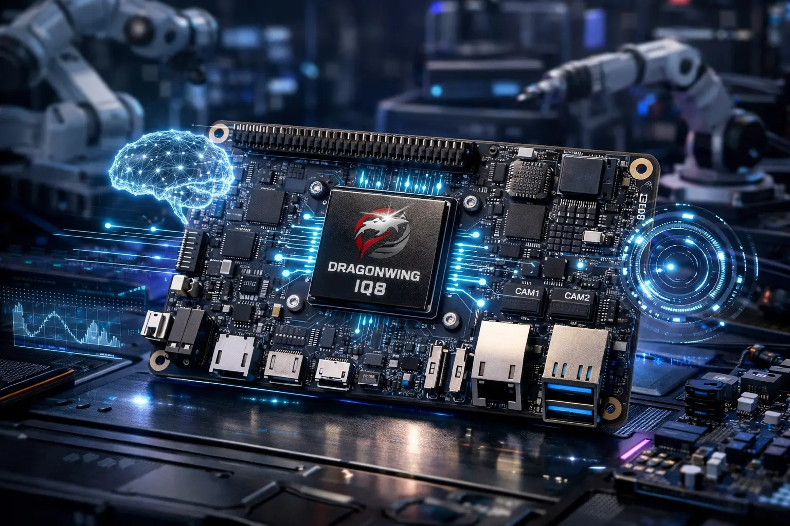 Qualcomm e Arduino revelam Ventuno Q, nova placa com IA e 40 TOPS voltada para robótica autônoma