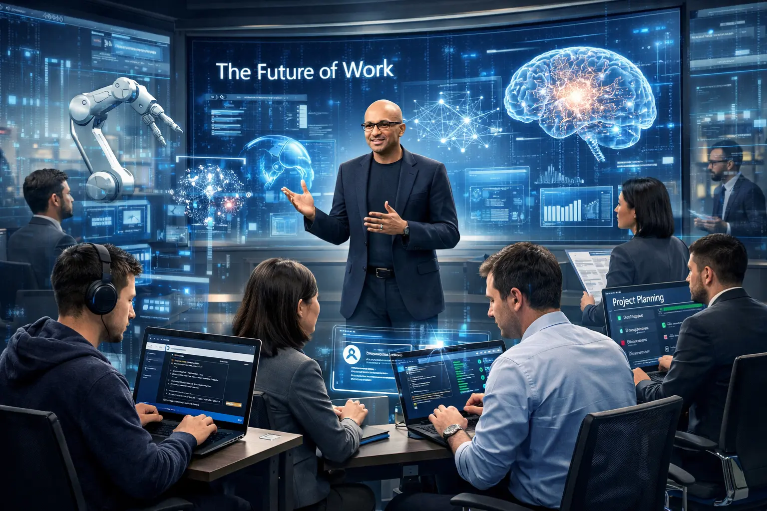 CEO da Microsoft alerta: substituição de empregos pela IA já começou e exige requalificação constante