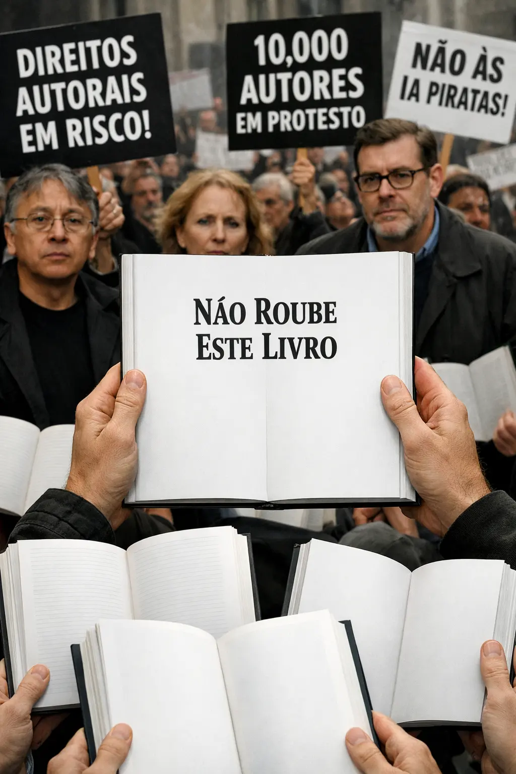 10 mil escritores lançam livro em branco para protestar contra uso de obras por IA