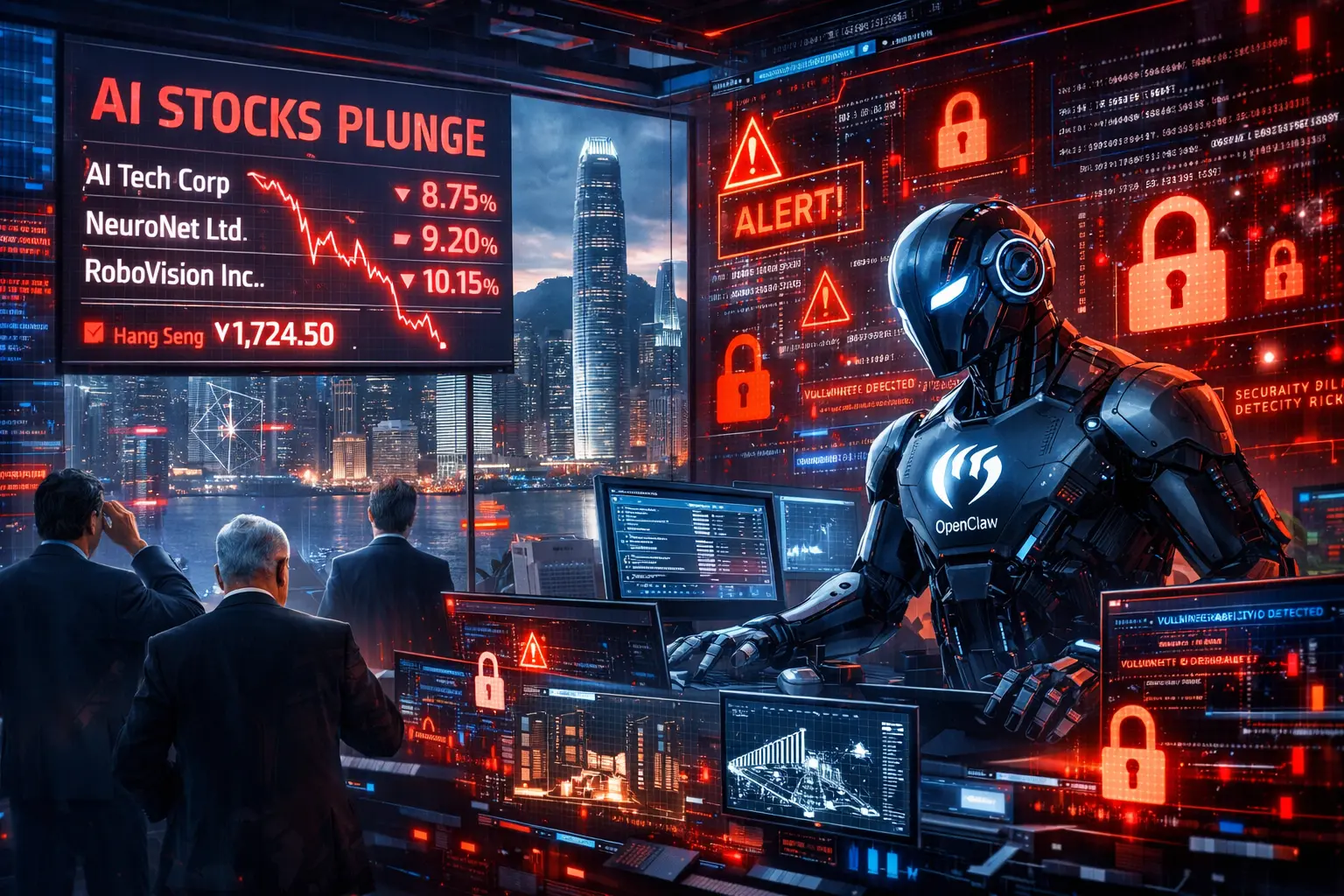 Ações de IA em Hong Kong caem após alerta de segurança sobre agentes inteligentes OpenClaw