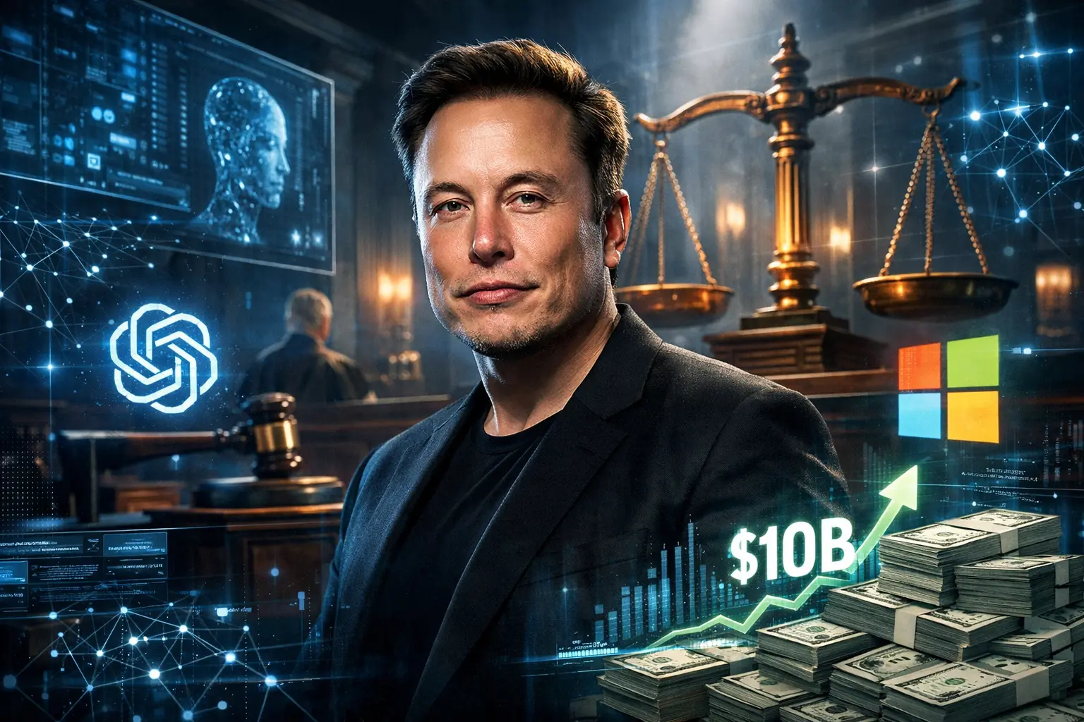 Musk promete doar US$ 134 bilhões se vencer processo contra OpenAI e Microsoft