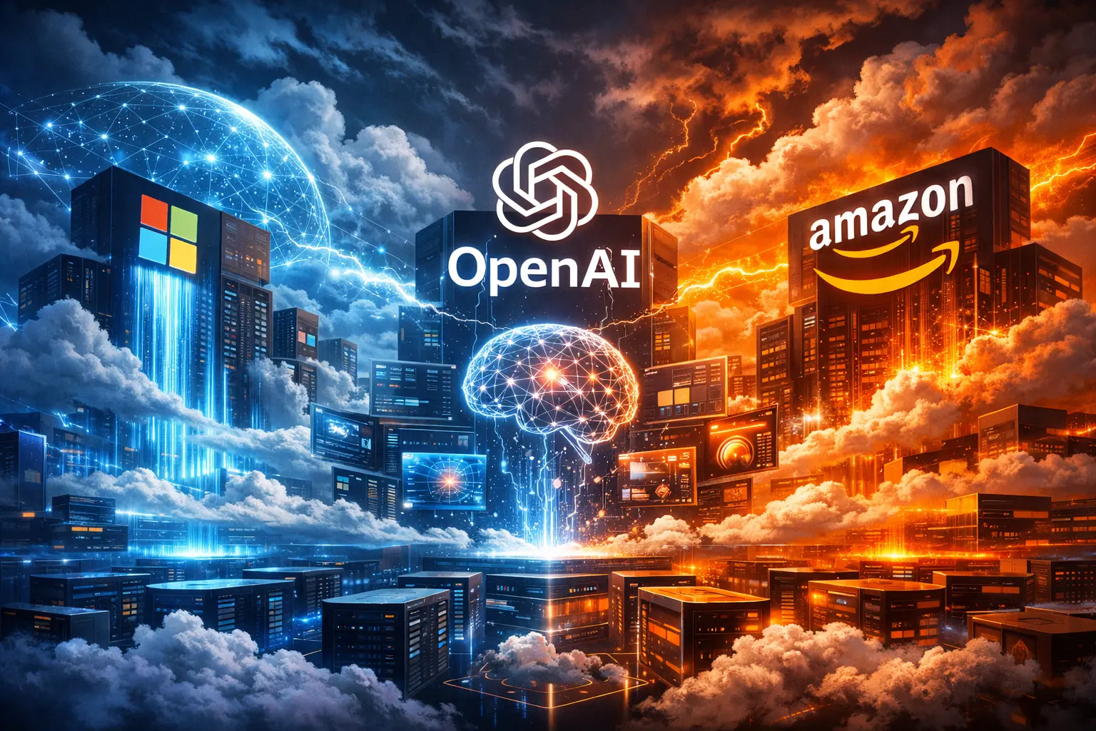 Parceria sob tensão: Microsoft confronta OpenAI por acordo bilionário com a Amazon e ameaça disputa judicial