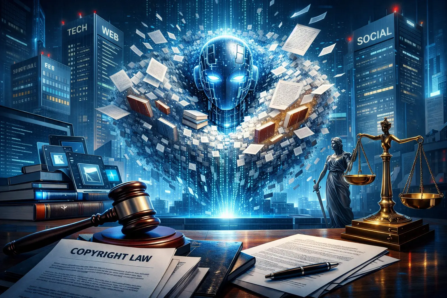 Gigantes da tecnologia enfrentam batalha judicial por uso de dados com direitos autorais no treinamento de IA