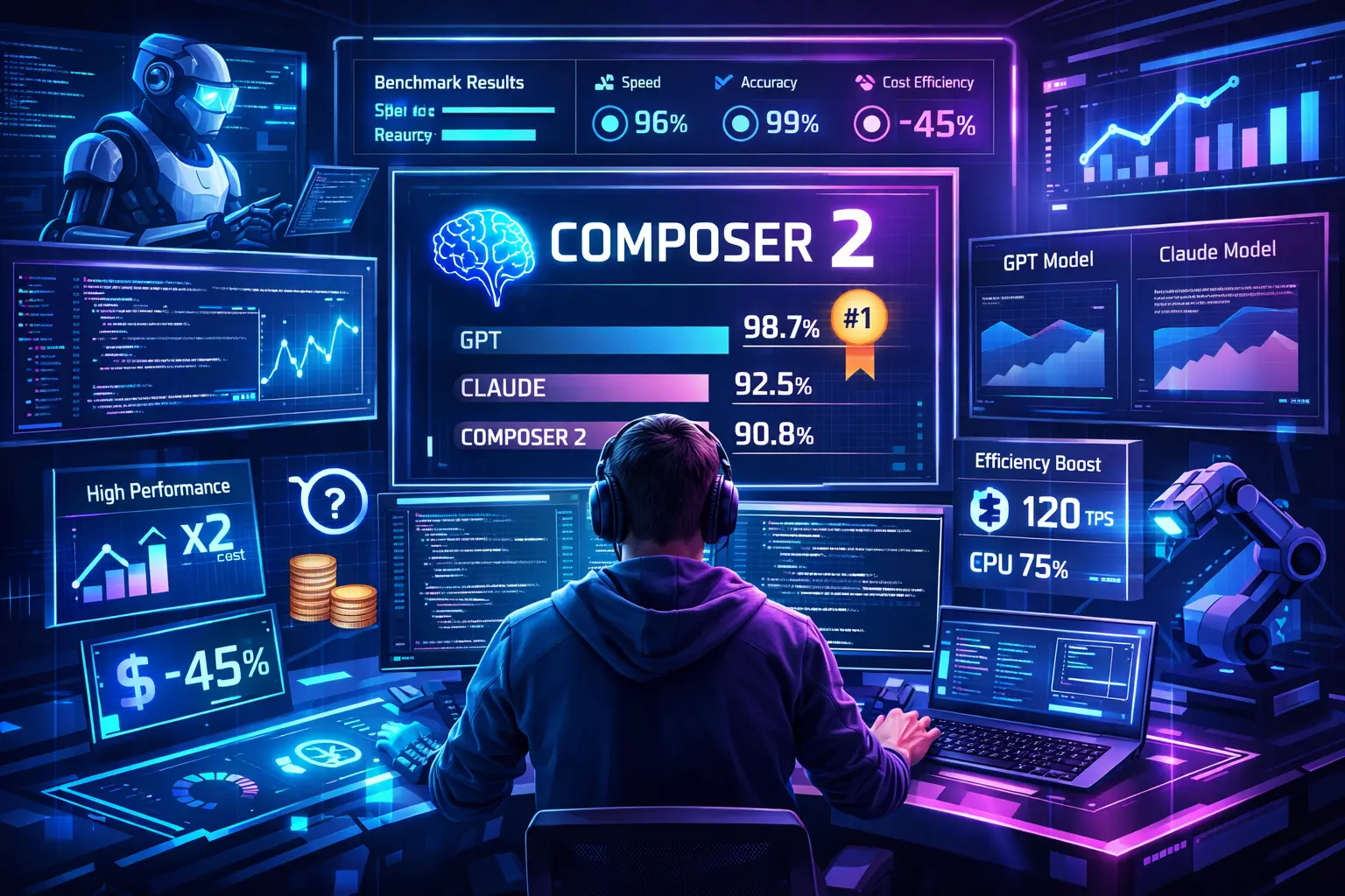 Composer 2 chega forte: modelo da Cursor supera rivais em benchmarks e aposta em alto desempenho com baixo custo