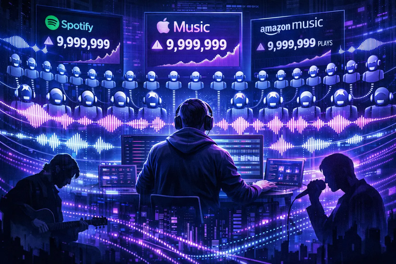 Homem usa IA e bots para fraudar streaming musical e lucra milhões às custas de artistas reais