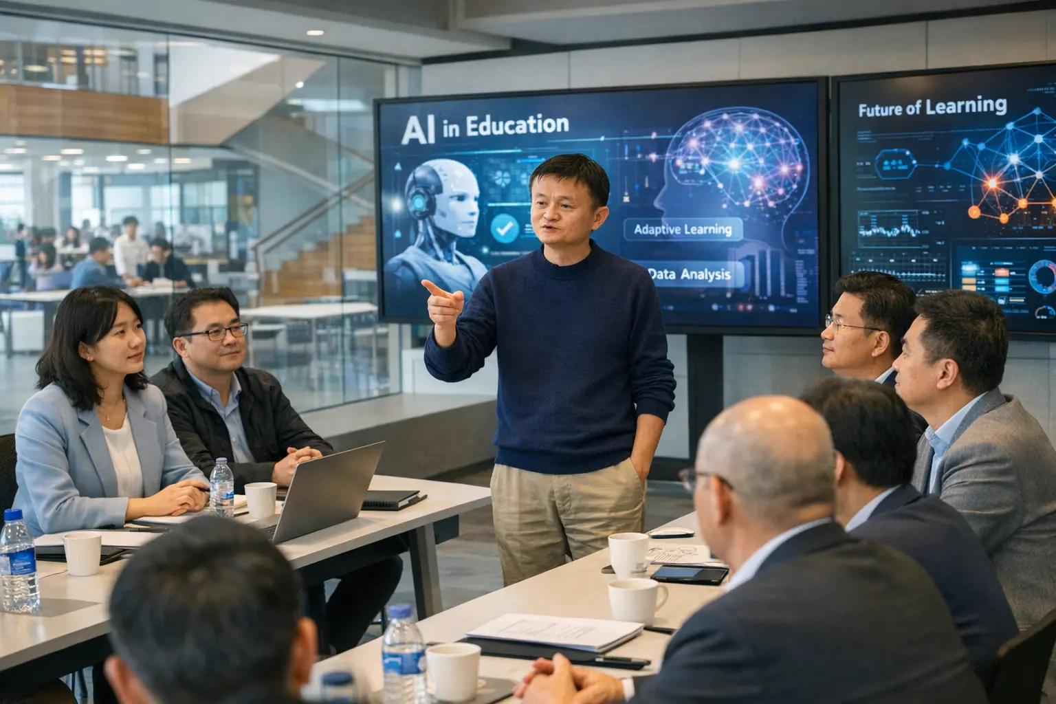 Jack Ma visita escola em Hangzhou e alerta que a Inteligência Artificial vai transformar profundamente a educação