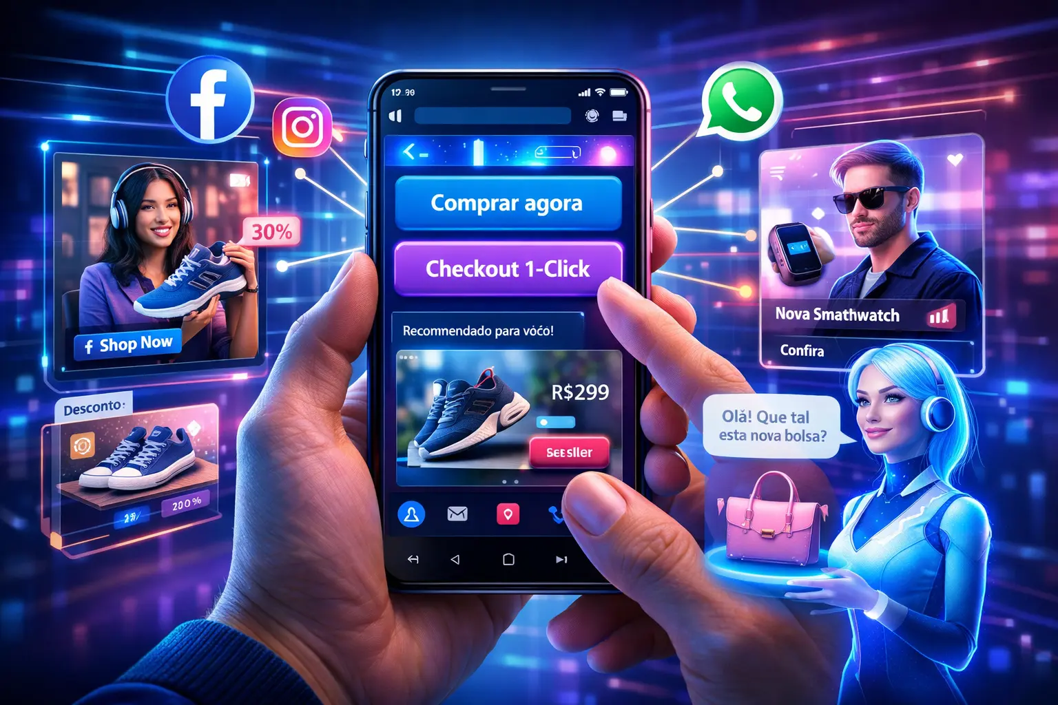 Meta aposta em IA para transformar redes sociais em um shopping inteligente global