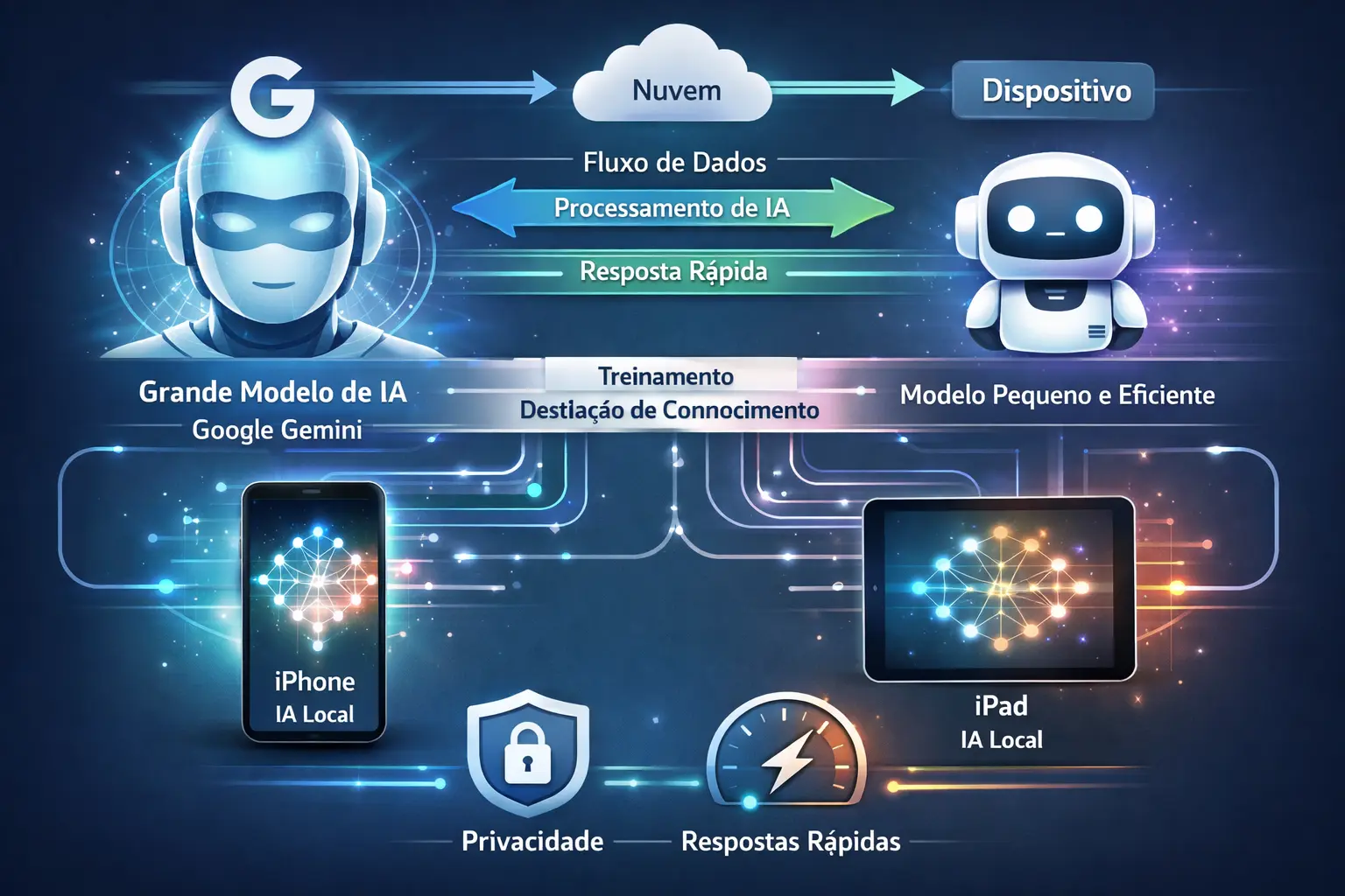Apple aposta no Gemini para turbinar IA no iPhone com mais eficiência e privacidade