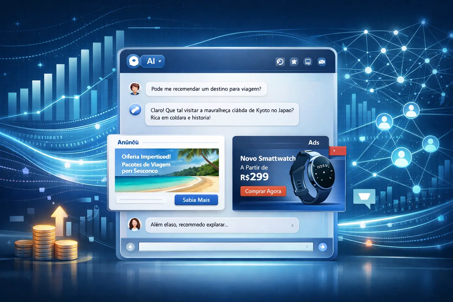 OpenAI surpreende com US$ 100 milhões em anúncios no ChatGPT em apenas seis semanas