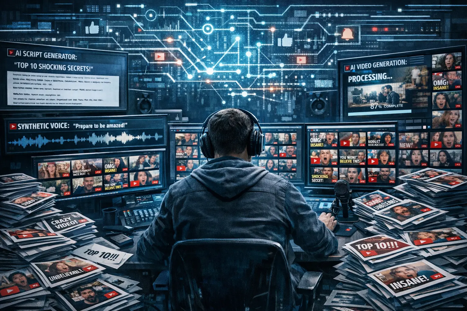 YouTube enfrenta invasão de vídeos gerados por IA e vê qualidade ameaçada