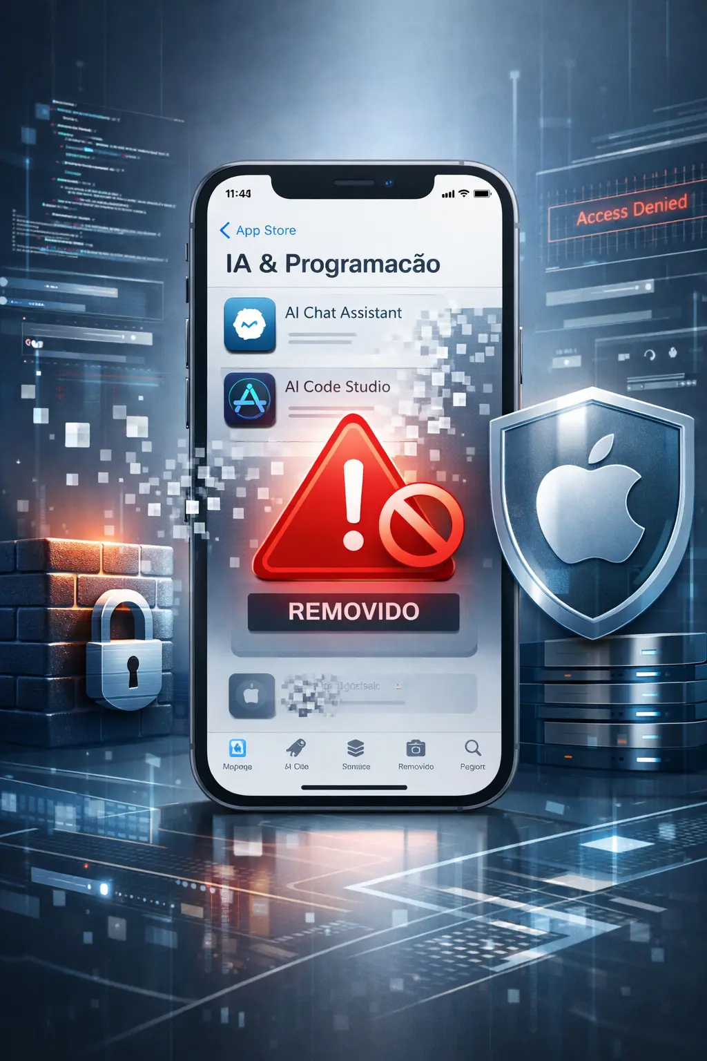 Apple endurece regras e remove apps de “programação por IA”, acendendo debate sobre inovação e segurança
