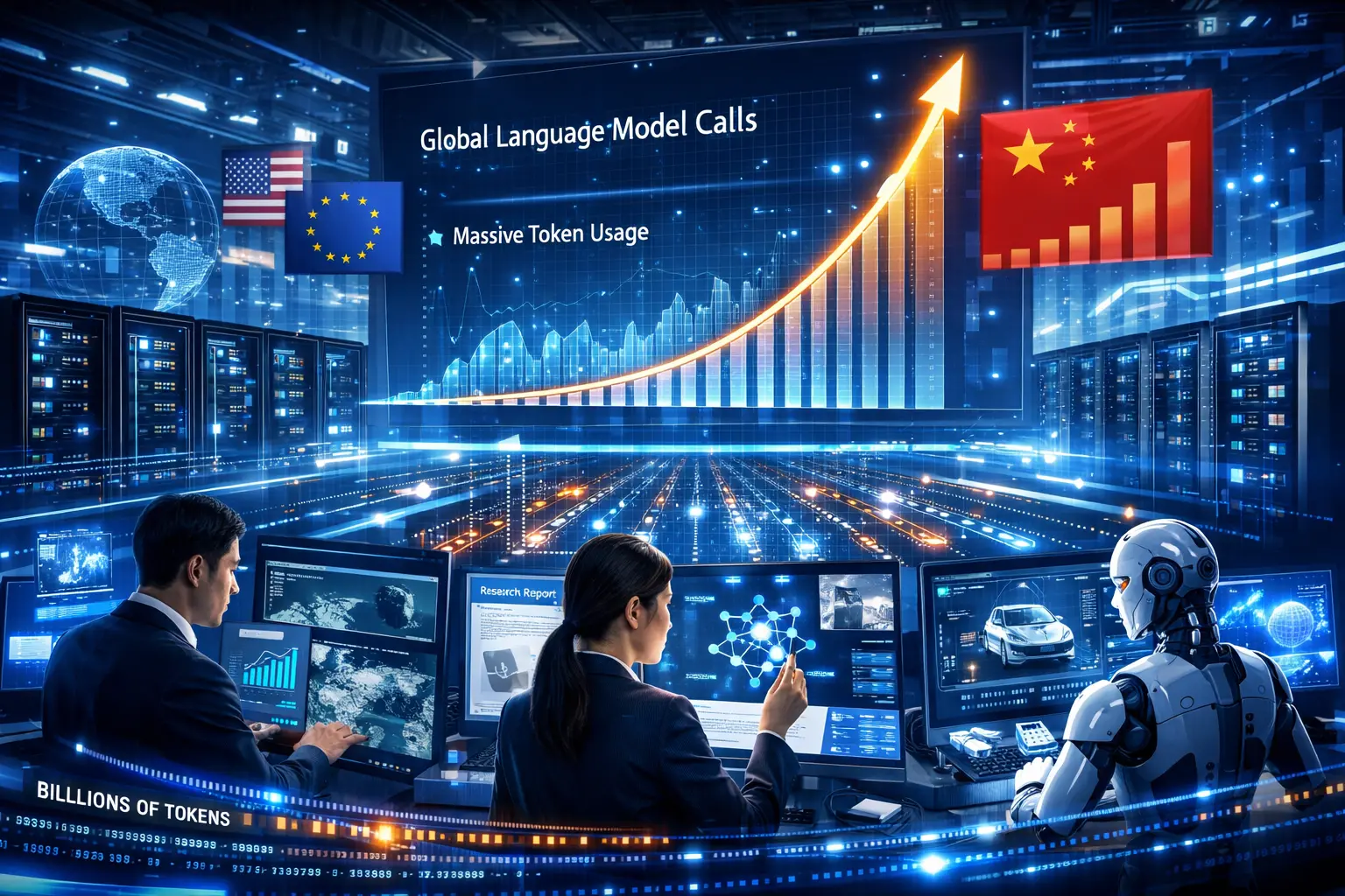 Modelos de IA chineses superam os internacionais em volume global: a ascensão dos AI Agents e o impacto no mercado de nuvem