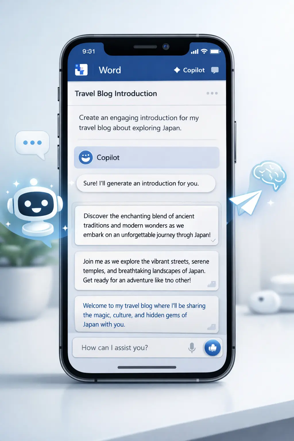 Copilot chega ao Word no iPhone e permite escrever documentos com IA usando linguagem natural