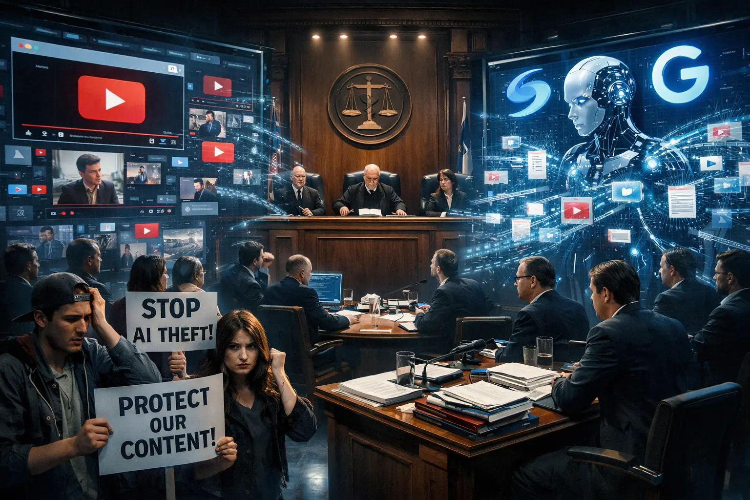 Gigantes da tecnologia enfrentam processo nos EUA por uso indevido de vídeos do YouTube para treinar IA