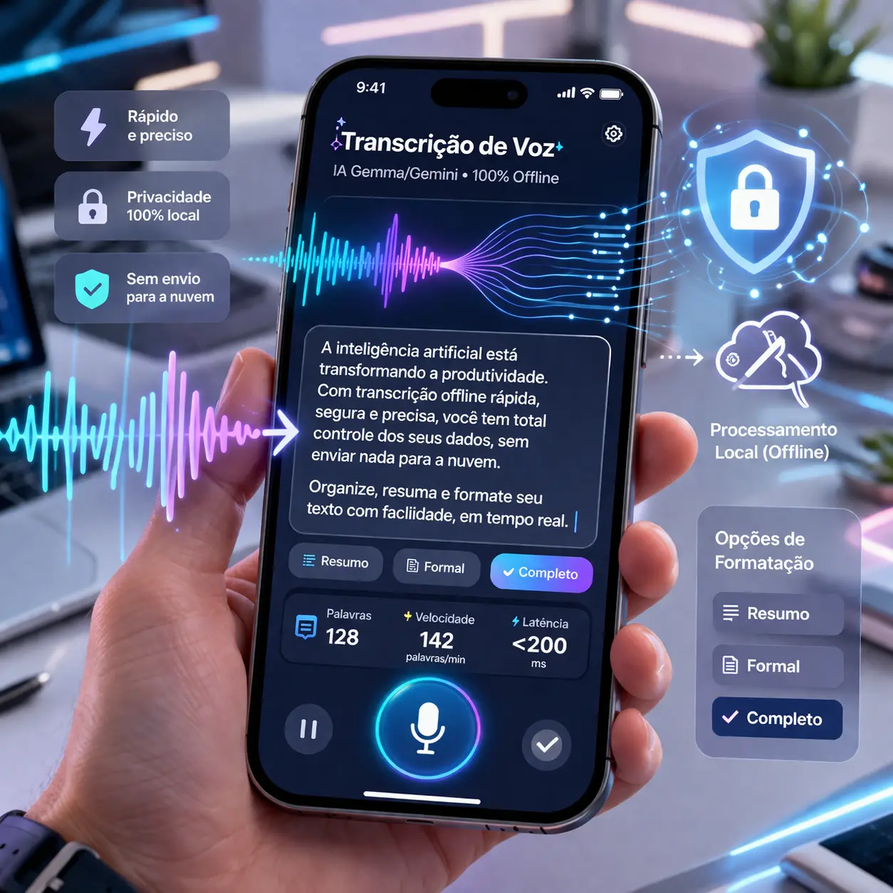 Google lança app gratuito de IA que transcreve fala offline e promete revolucionar produtividade no iPhone