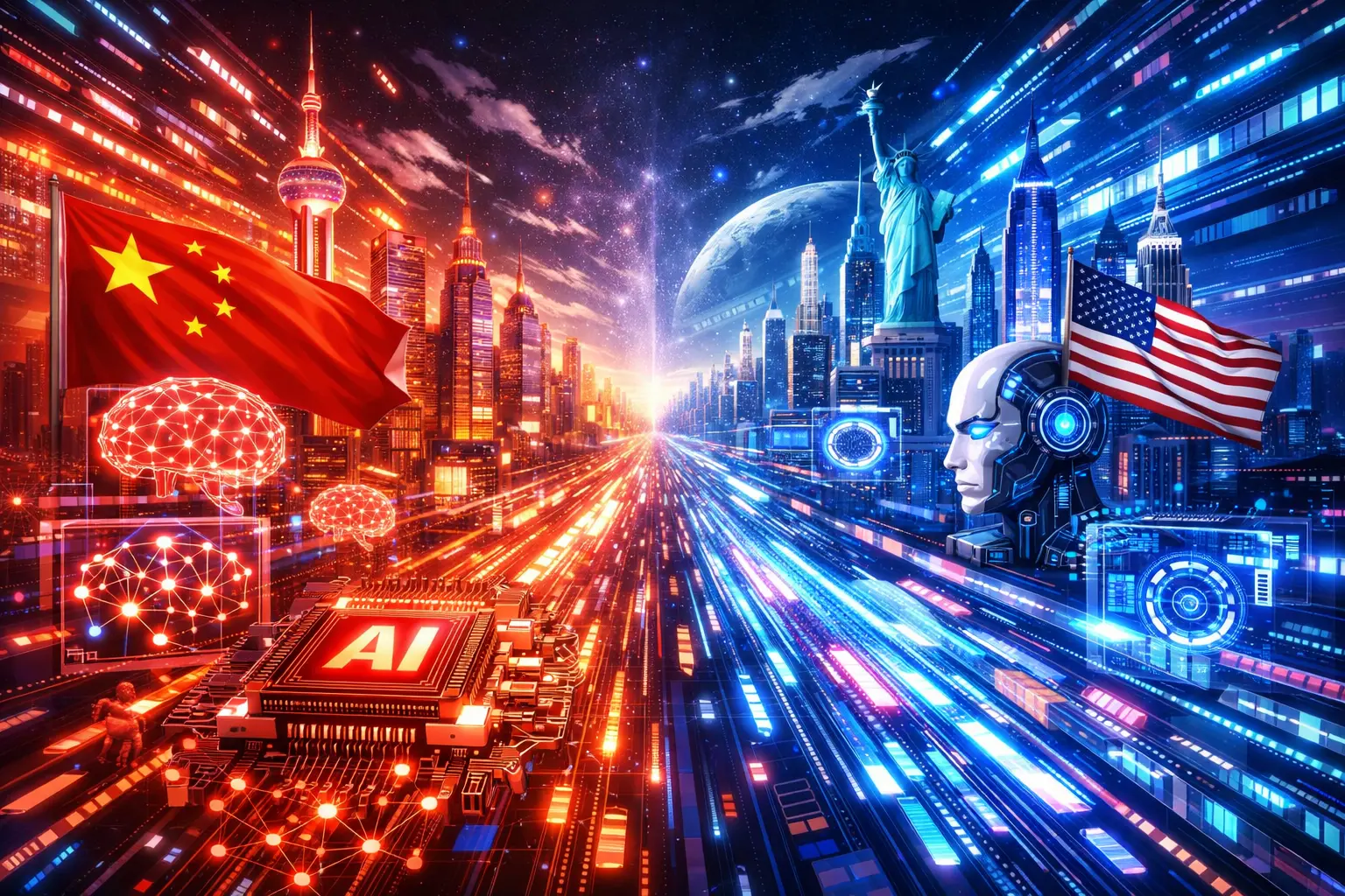 China assume a liderança global da IA com crescimento explosivo e domínio no uso de modelos