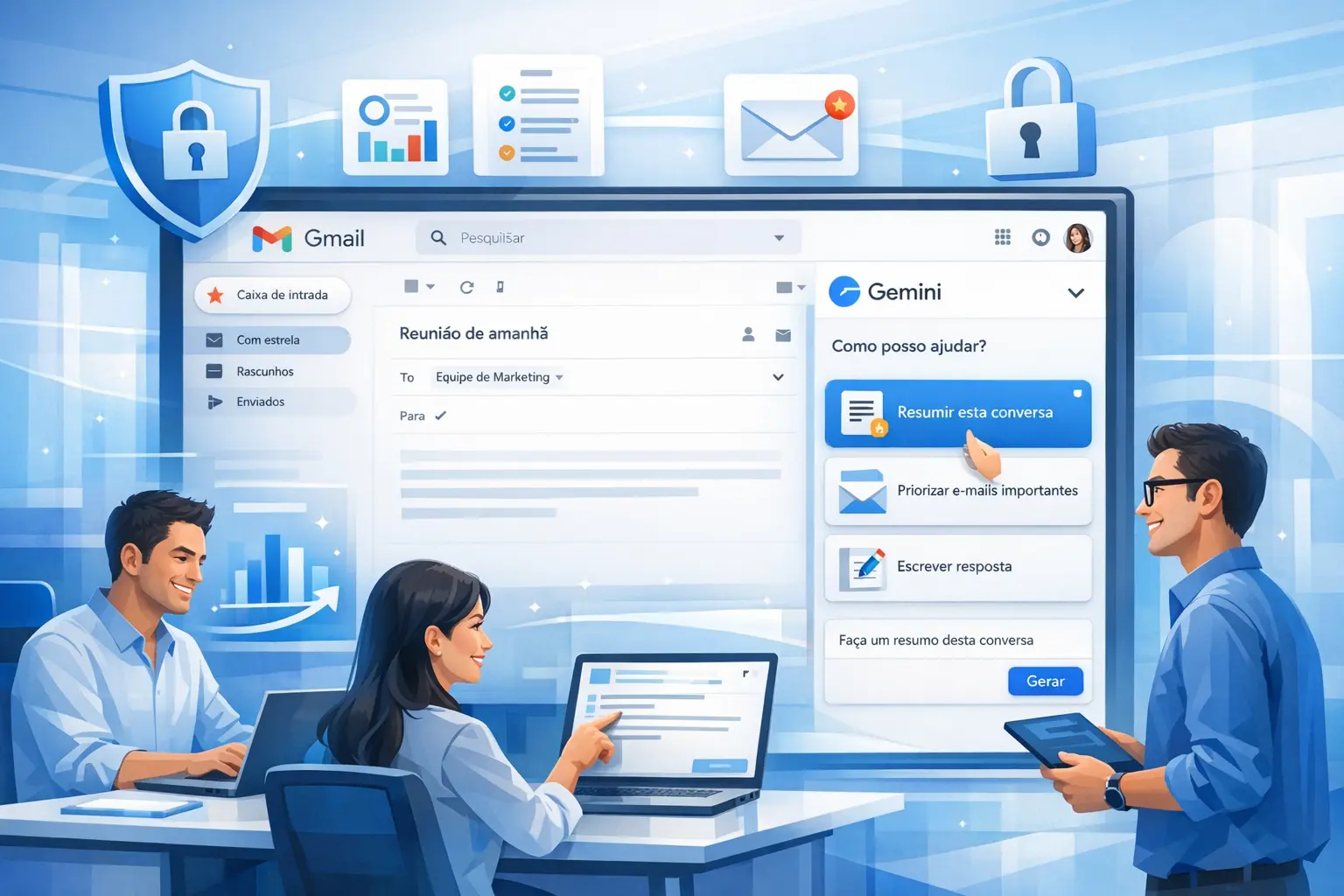 Google integra Gemini ao Gmail com foco em privacidade e transforma e-mail em assistente inteligente