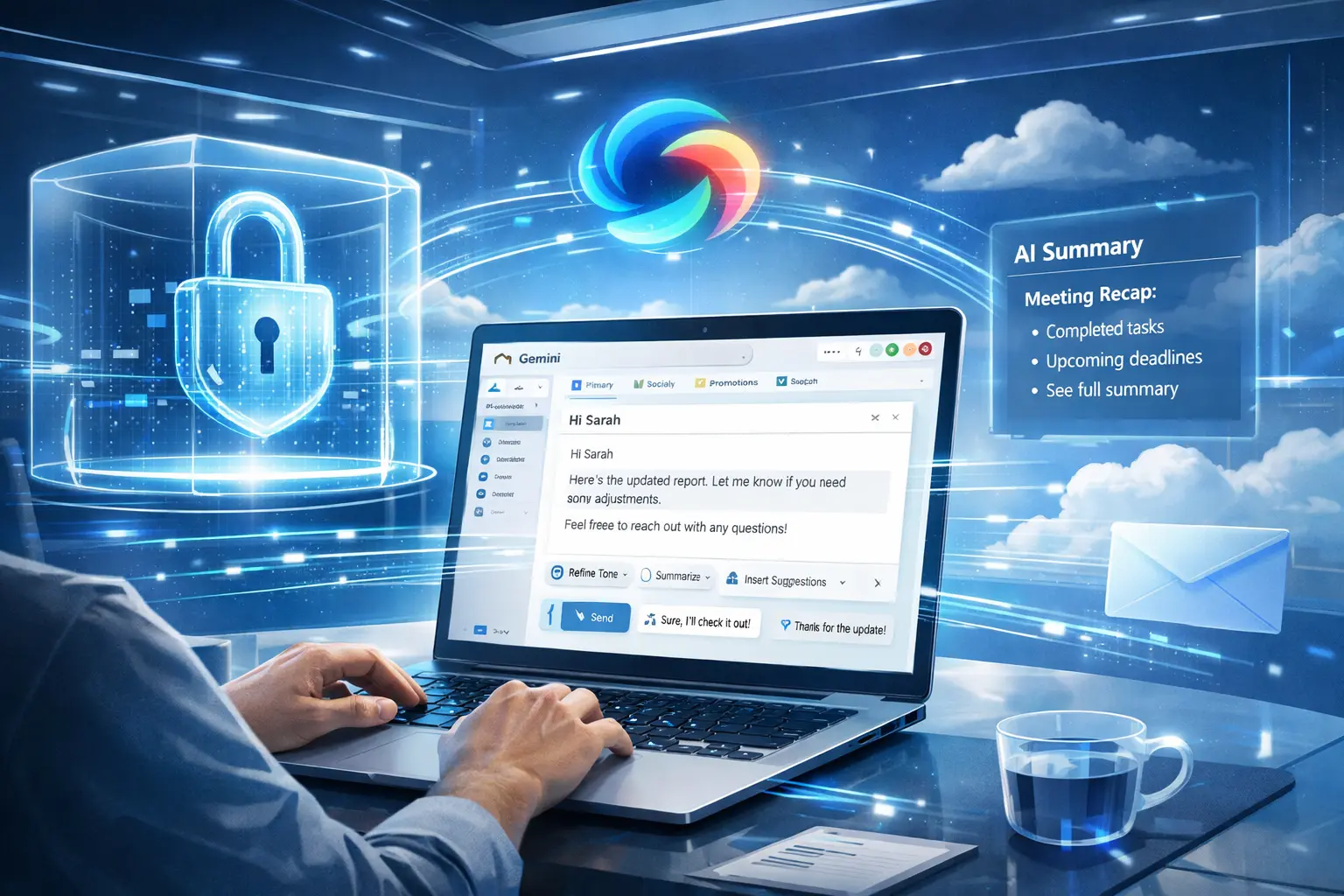 Google integra Gemini ao Gmail com foco em produtividade e privacidade dos usuários